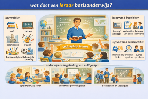 Alles over het beroep leraar basisonderwijs Wat doet een leraar basisonderwijs